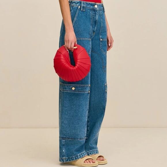 cult gaia Denim - CULT GAIA Women's Wynn Cargo Jeans Indigo 28 (4-6) NWT